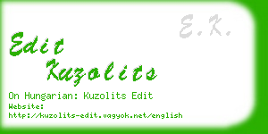 edit kuzolits business card